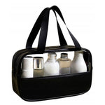 Geanta cosmetice Flippy, pentru voiaj sau organizare, material PVC/textil, impermeabila, portabila, 26 x 15 x 10 cm,