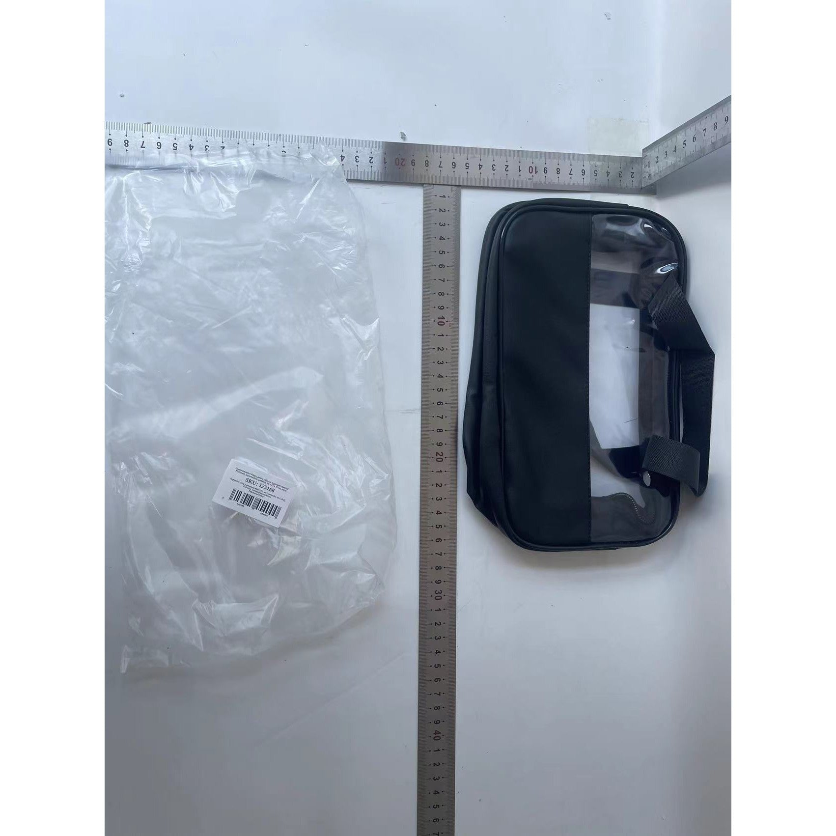Geanta cosmetice Flippy, pentru voiaj sau organizare, material PVC/textil, impermeabila, portabila, 26 x 15 x 10 cm,