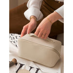 Geanta de Calatorie Flippy, Pentru Cosmetice, Portabila, Impermeabila, din Piele Ecologica, Compartimente Multiple, cu