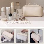 Geanta de Calatorie Flippy, Pentru Cosmetice, Portabila, Impermeabila, din Piele Ecologica, Compartimente Multiple, cu