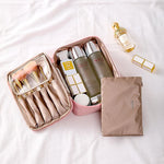 Geanta de Calatorie, Flippy, pentru Cosmetice si Articole de Toaleta, Material Impermeabil, 2 in 1, Portfard Interior