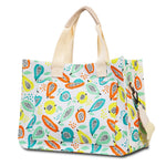 Geanta de Mana/Umar, Multifunctionala, Flippy, Inchidere cu Capsa, Imprimeu Fructe, Material Textil, 33.5 x 25 x 14.5