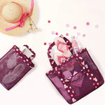 Geanta de Plaja, Flippy, din Plasa Transparenta, Imprimeu Floral, 43 x 10 x 33 cm, Model pentru Umar, Lungime