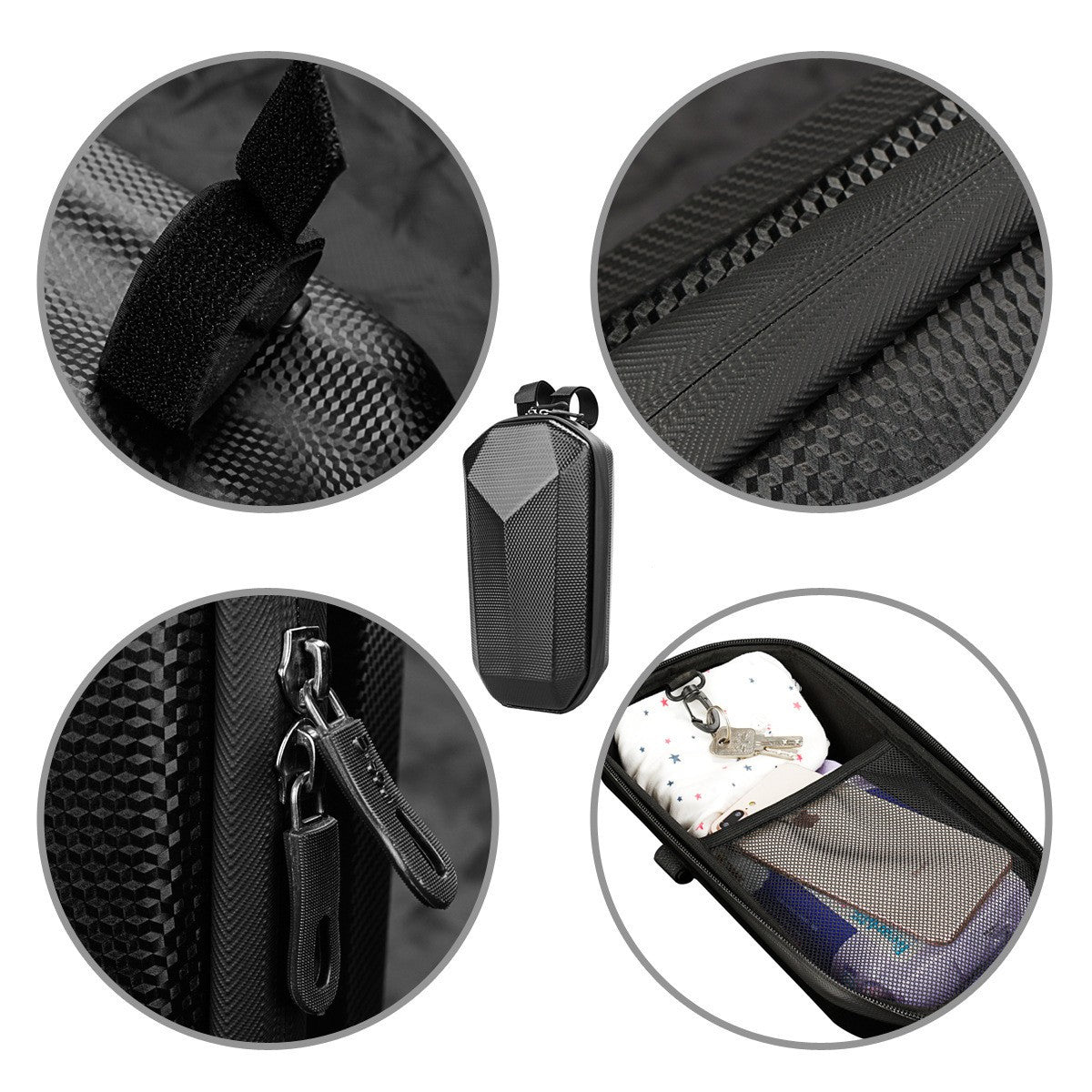 Geanta pentru Trotineta Electrica, Flippy, Hard Shell de 4 L, Geanta Frontala pentru Bicicleta, Impermiabila Rigida