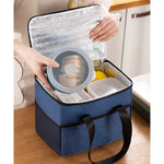 Geanta Termica Flippy pentru Pranz, Compartimente Telefon si Tacamuri, Multifunctionala, Impermeabila, 24x18x21 cm,
