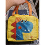 Geanta Termoizolanta pentru Copii, Flippy, 23x13x19 cm, Model Imprimeu Dinozaur, din Folie de Aluminiu si Panza Oxford,