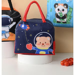 Geanta Termoizolanta pentru Copii, Flippy, 23x13x19 cm, Model Imprimeu Ursulet Astronaut, din Folie de Aluminiu si