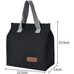 Geanta Termoizolanta Tip Bento Bag Flippy, Camping Cooler, Aluminiu, 22.5x13x25,5 cm, 3.3 L, Negru