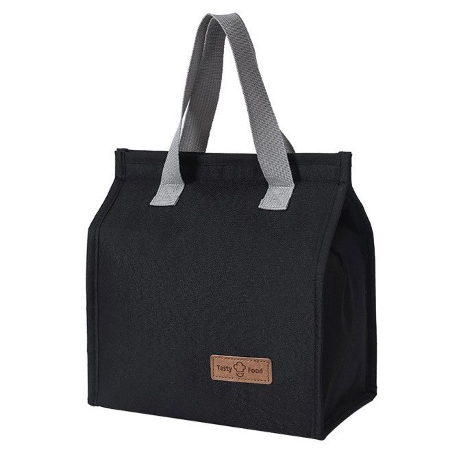 Geanta Termoizolanta Tip Bento Bag Flippy, Camping Cooler, Aluminiu, 22.5x13x25,5 cm, 3.3 L, Negru