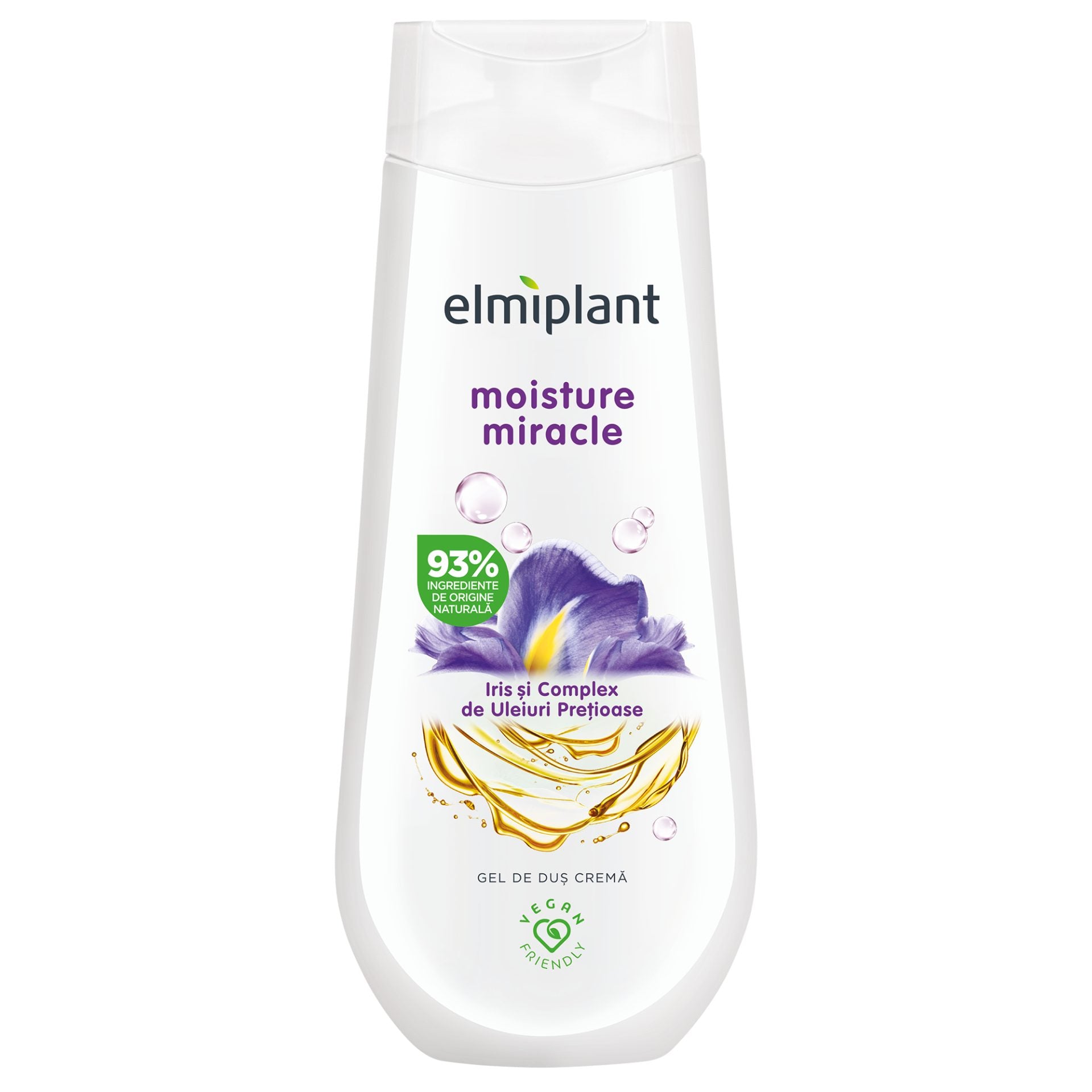 Gel de Dus Crema, Elmiplant, Iris si Uleiuri Pretioase, 400 ml