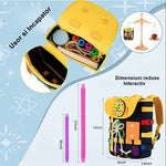 Ghiozdan Montessori, Flippy, pentru Copii 2-6 ani, Fidget Pop, cu Catarame si Fermoare, Jucarii Senzoriale, Activitate