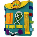Ghiozdan Montessori, Flippy, pentru Copii 2-6 ani, Fidget Pop, cu Catarame si Fermoare, Jucarii Senzoriale, Activitate