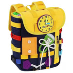 Ghiozdan Montessori, Flippy, pentru Copii 2-6 ani, Fidget Pop, cu Catarame si Fermoare, Jucarii Senzoriale, Activitate