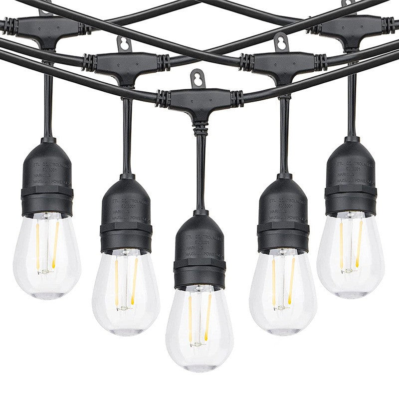 Ghirlanda Luminoasa, Flippy, cu Transformator, 10 m, 10 LED-uri Model Bulb, Interconectabila, IP44, Alb Cald