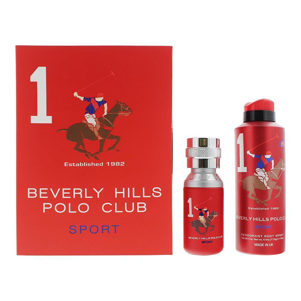 Gift Set Beverly Hills Polo Club: 1982 - Sport 1, Eau De Toilette, For Men, 50 ml + 1982 - Sport 1, Anti-Perspirant, Deodorant Spray, For Men, 175 ml - Olmarkt