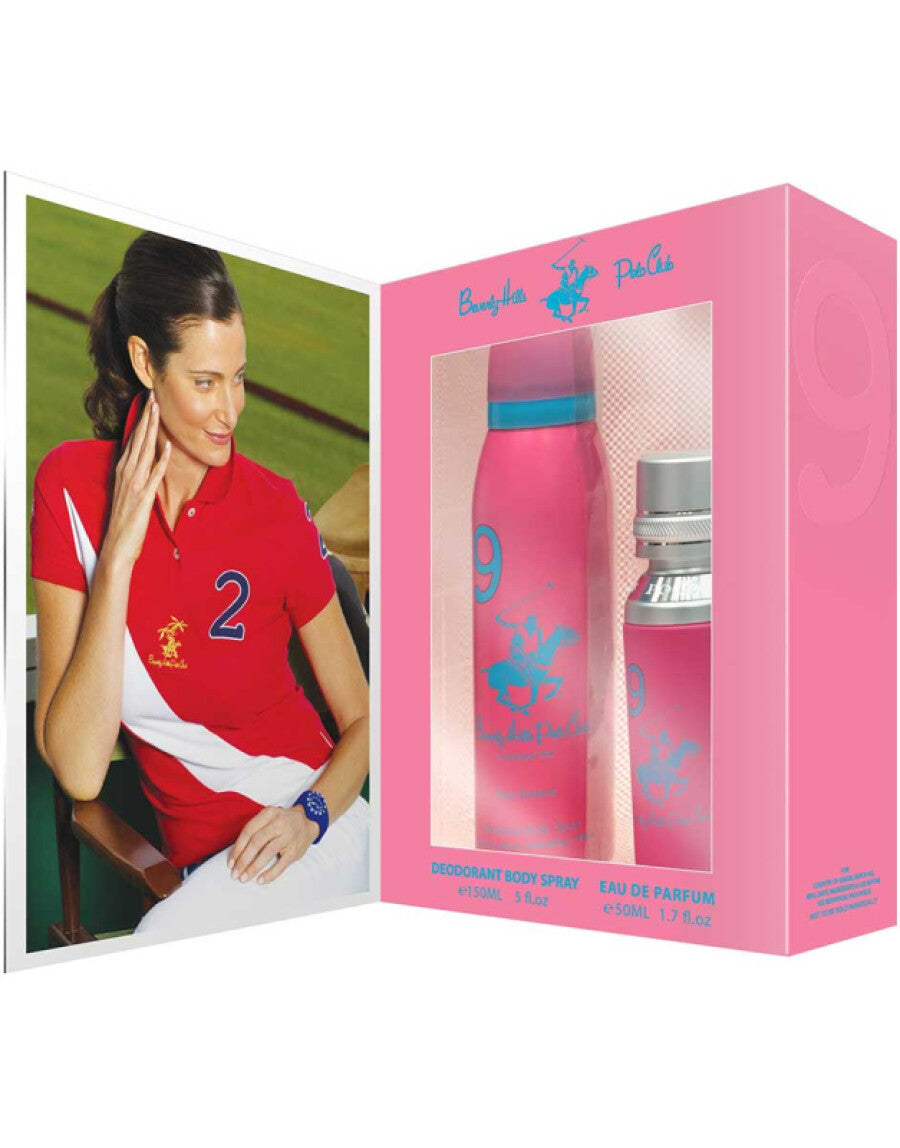 Gift Set Beverly Hills Polo Club: 1982 - Sport 9, Eau De Parfum, For Women, 50 ml + 1982 - Sport 9, Anti-Perspirant, Deodorant Spray, For Women, 150 ml - Olmarkt
