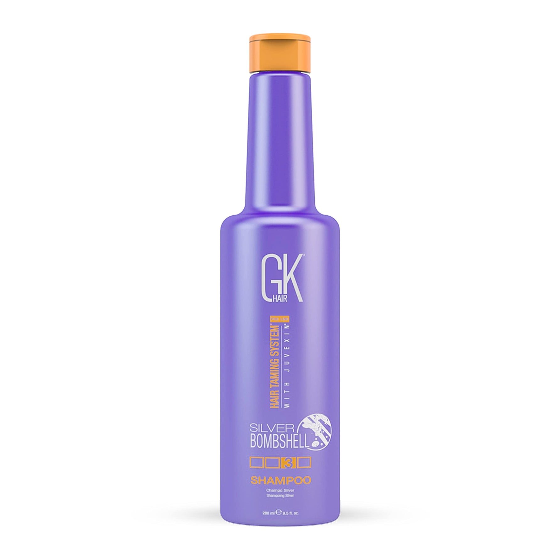 Global Keratin,  Silver Bombshell, Șampon pentru păr, Pentru neutralizarea tonurilor galbene, 280 ml - Olmarkt