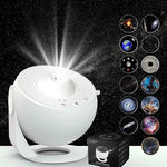 Lampa Tip Proiector Galaxie, Flippy, pentru Dormitor, Tematica Cer Instelat, Model Glob, HD, Rotire 360 de Grade, 13