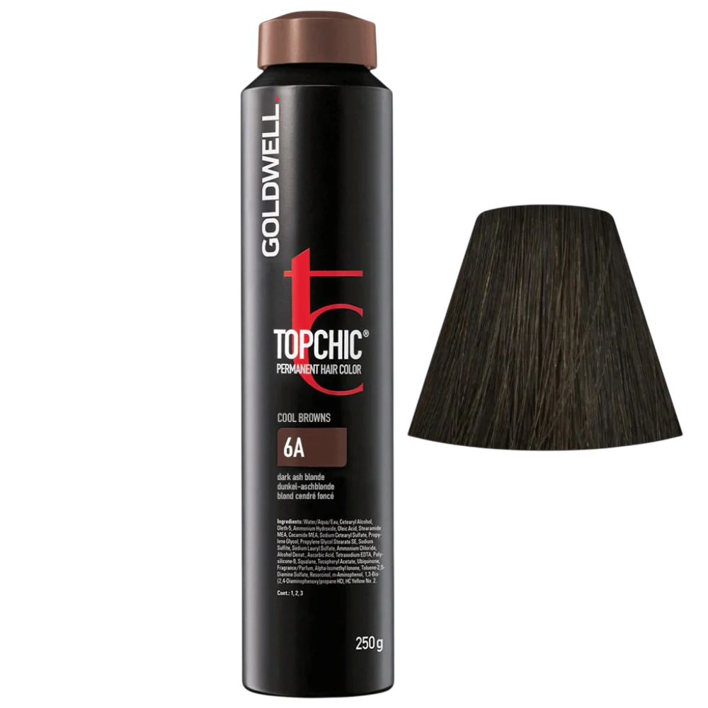 Goldwell, TopChic, Vopsea permanentă de păr, 6A Dark Ash Blonde, 250 ml