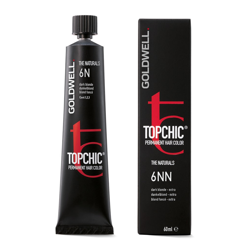 Goldwell, TopChic, Vopsea permanentă de păr, 6N Dark Blonde, 60 ml