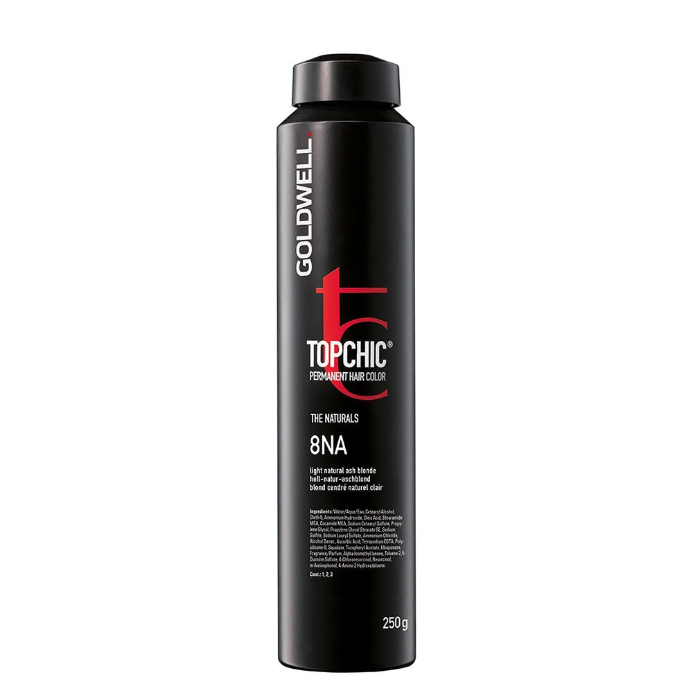 Goldwell, TopChic, Vopsea permanentă de păr, 8NA Light Natural Ash Blonde, 250 ml
