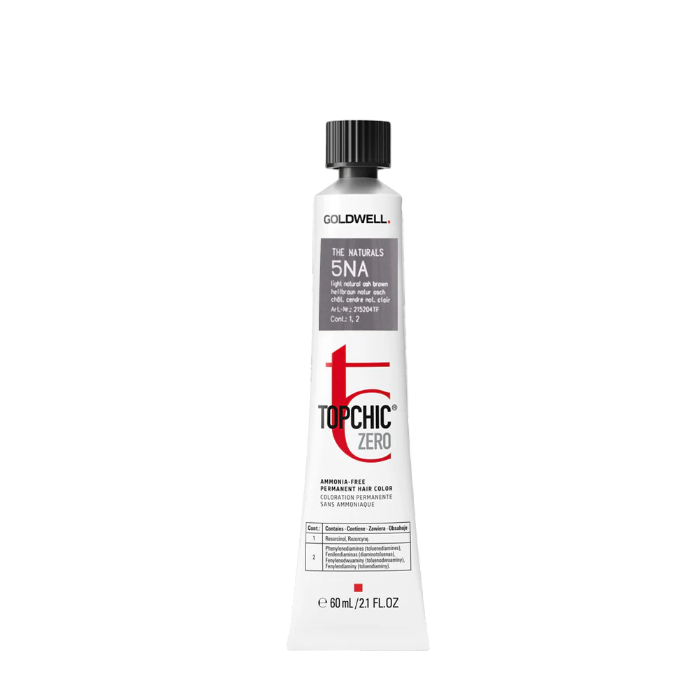 Goldwell, TopChic Zero, Vopsea permanentă de păr, 5NA Light Natural Ash Brown, 60 ml