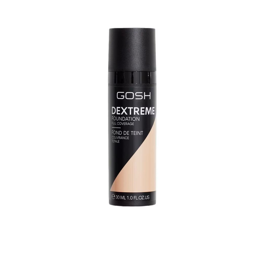 Gosh, Dextreme, Acoperire completă, Fond de ten lichid, 002, Fildeș, 30 ml