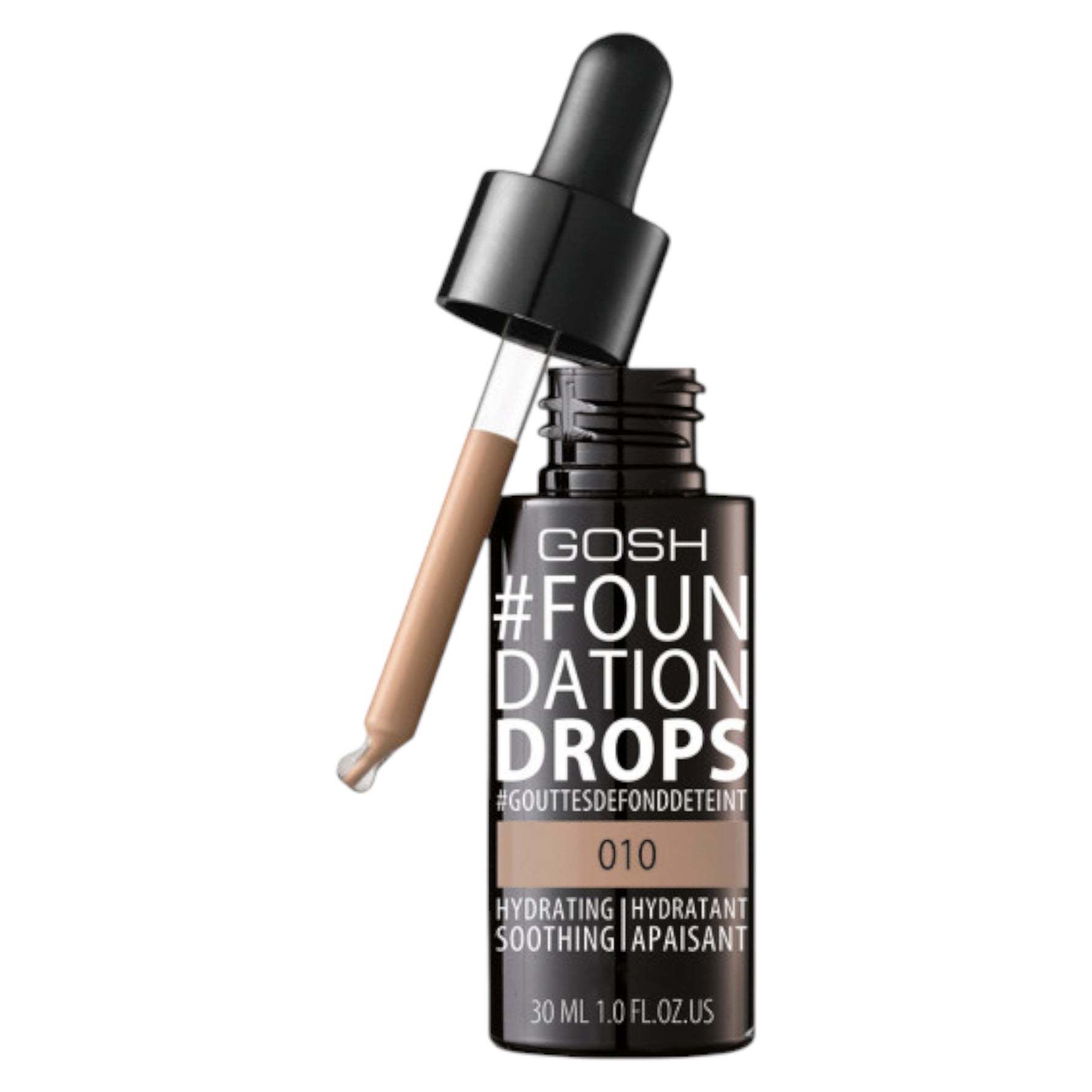 Gosh, Drops, Fond de ten lichid, 010, Bronzat, SPF 10, 30 ml