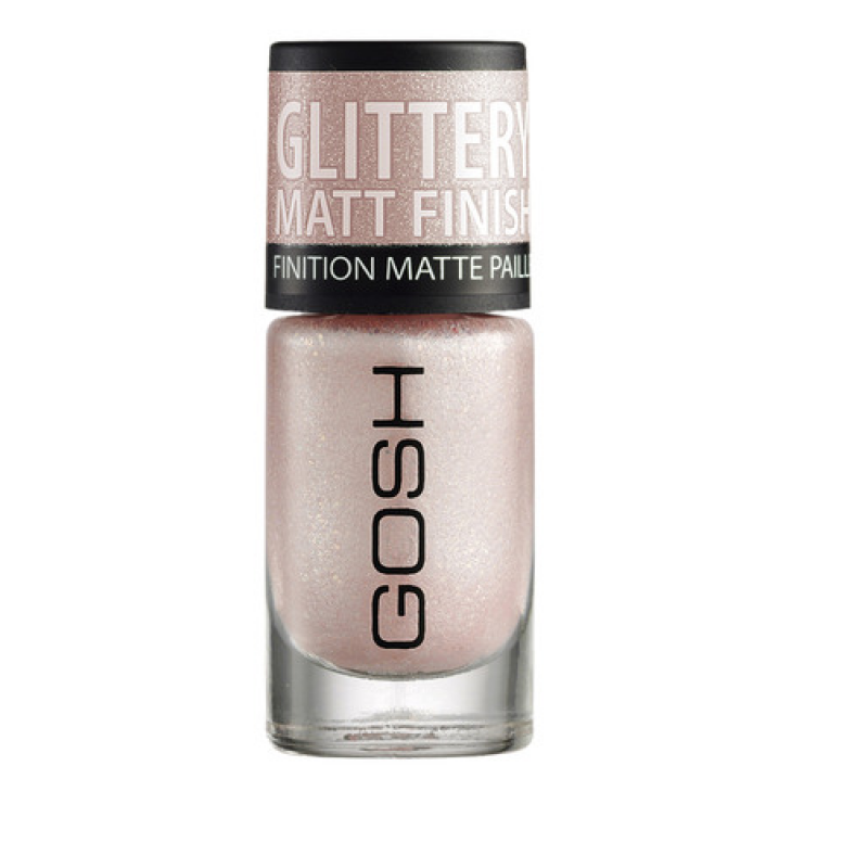 Gosh, Glittery, Finisaj mat, Lac de unghii, 06, Roz pal, 8 ml - Olmarkt