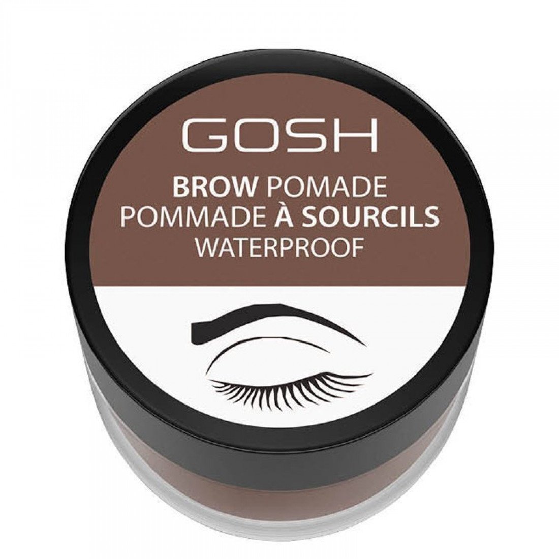 Gosh, Gosh, Rezistent la apă, Pomadă pentru sprâncene, 001, Maro, 4 ml - Olmarkt