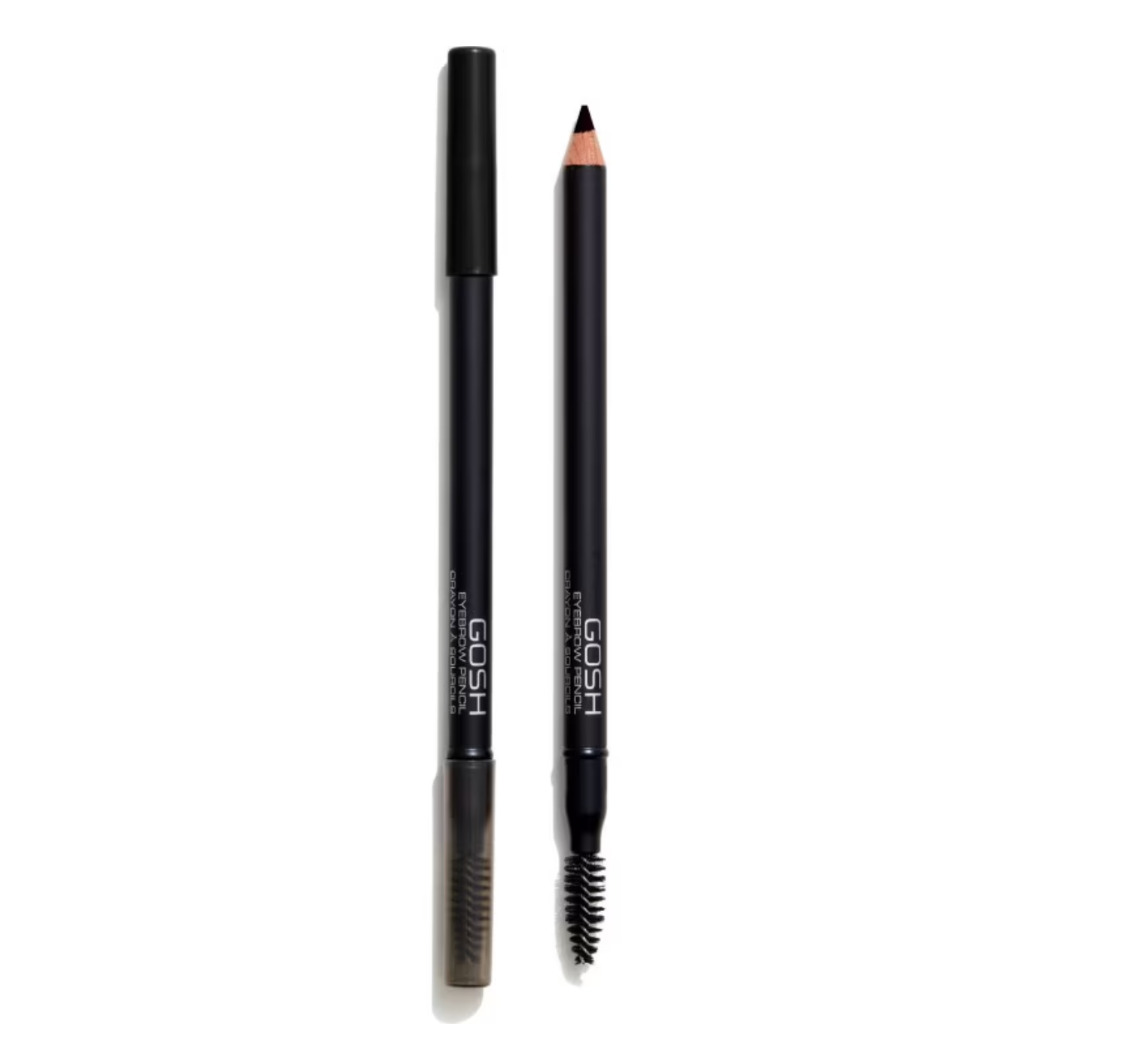 Gosh, Gosh, Creion pentru sprâncene cu cremă și perie 2-în-1, 02, Negru, 1.2 g