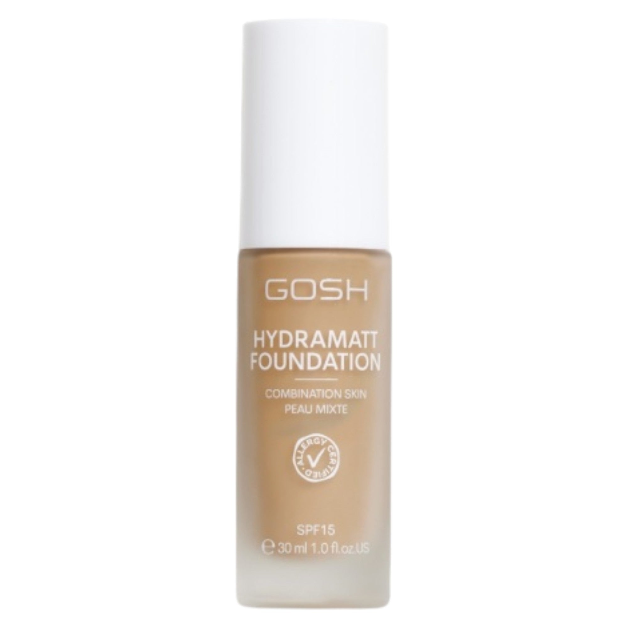 Gosh, Hydramatt, Mat, Fond de ten lichid, 010Y, Light Dark, SPF15, 30 ml