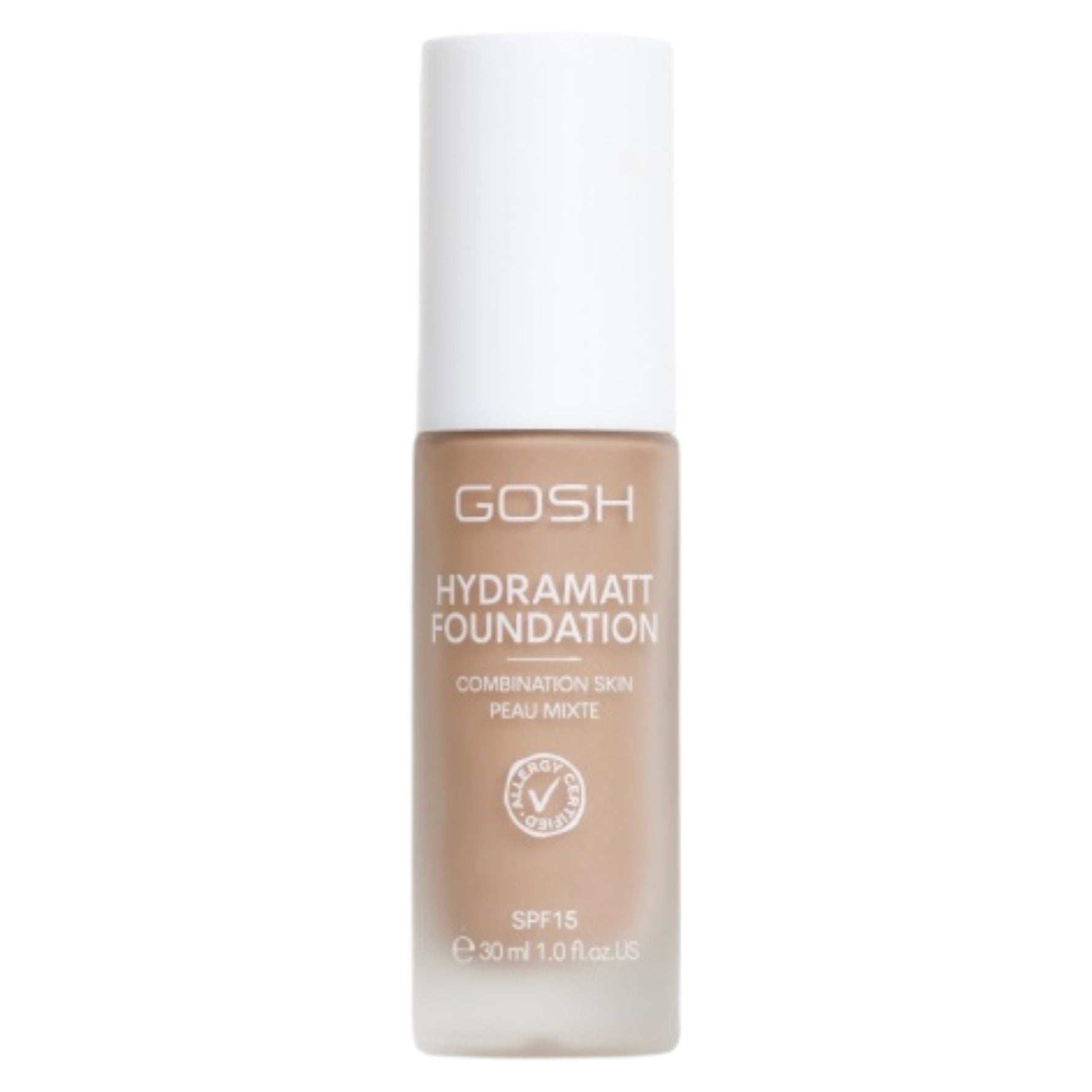 Gosh, Hydramatt, Mat, Fond de ten lichid, 012N, Mediu întunecat, SPF15, 30 ml