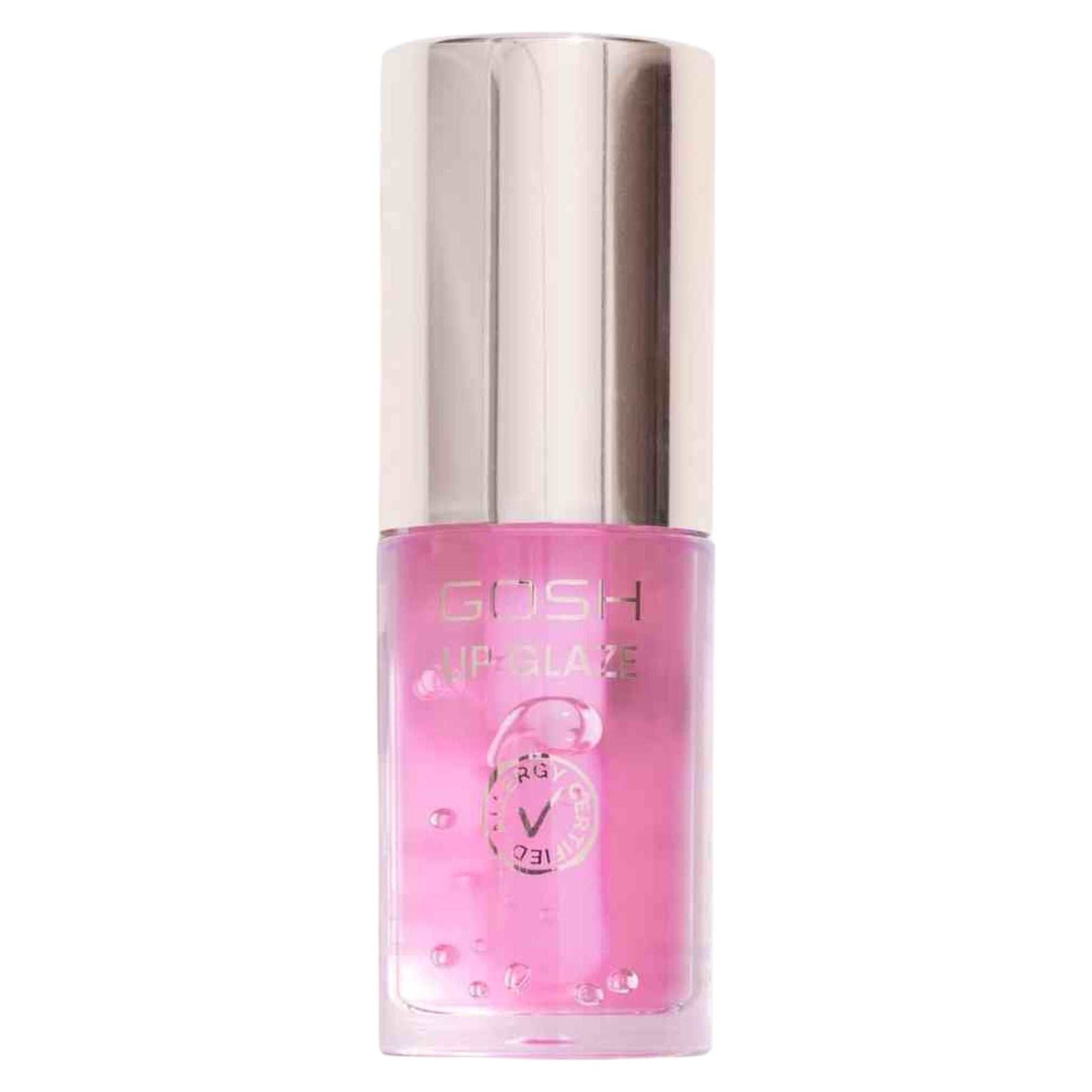 Gosh, Lip Glaze, Allergy Certified, Strălucire de lungă durată, Luciu de buze, 001, Shocking Pink, 5.5 ml