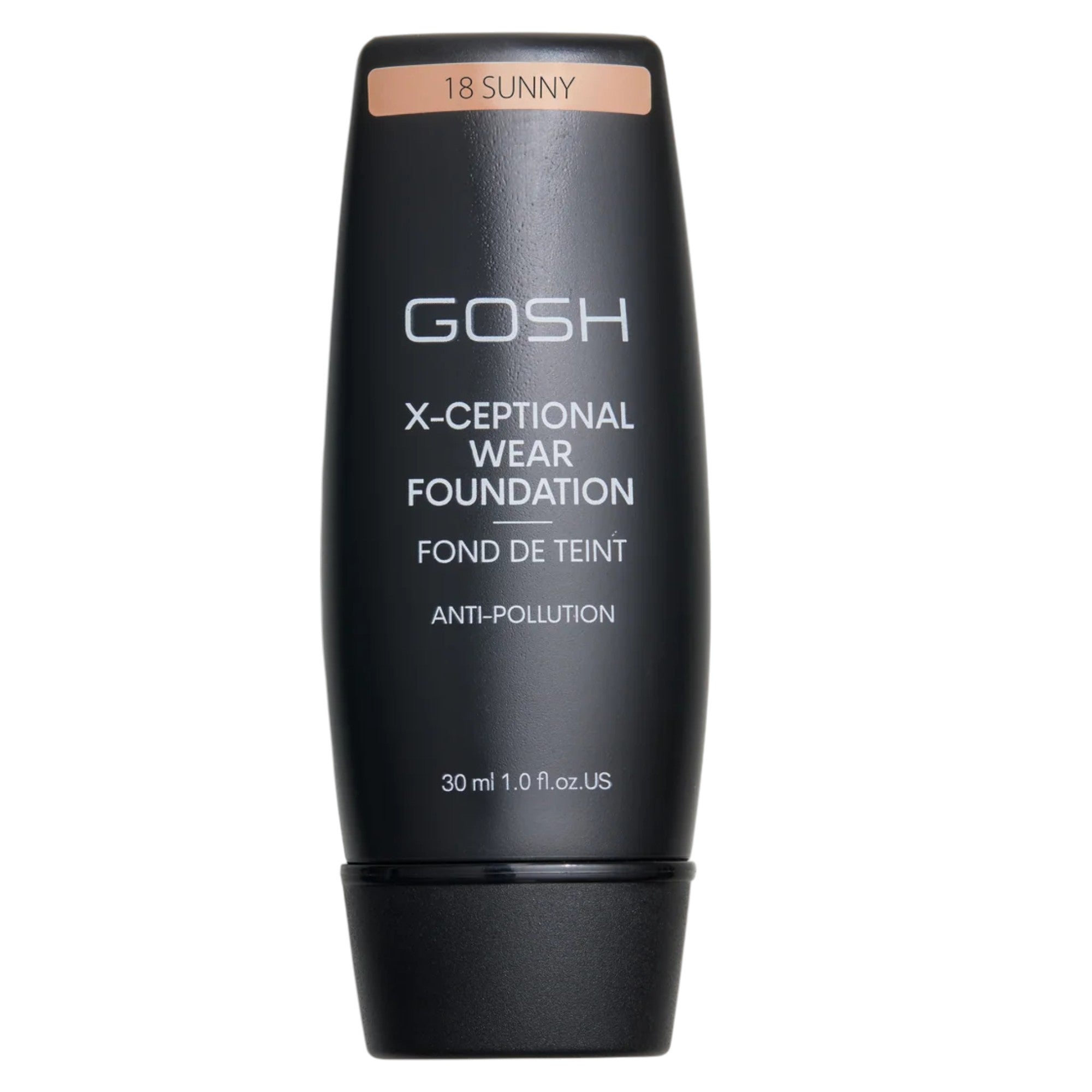 Gosh, X-Ceptional Wear, Vitamina E, De lungă durată, Fond de ten cremos, 18, Însorit, 30 ml