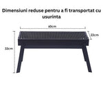 Gratar Portabil, Flippy, Confectionat din Metal, pentru Picnic, Gradina, Terasa, Camping, Dimensiuni Reduse, 60x22x23