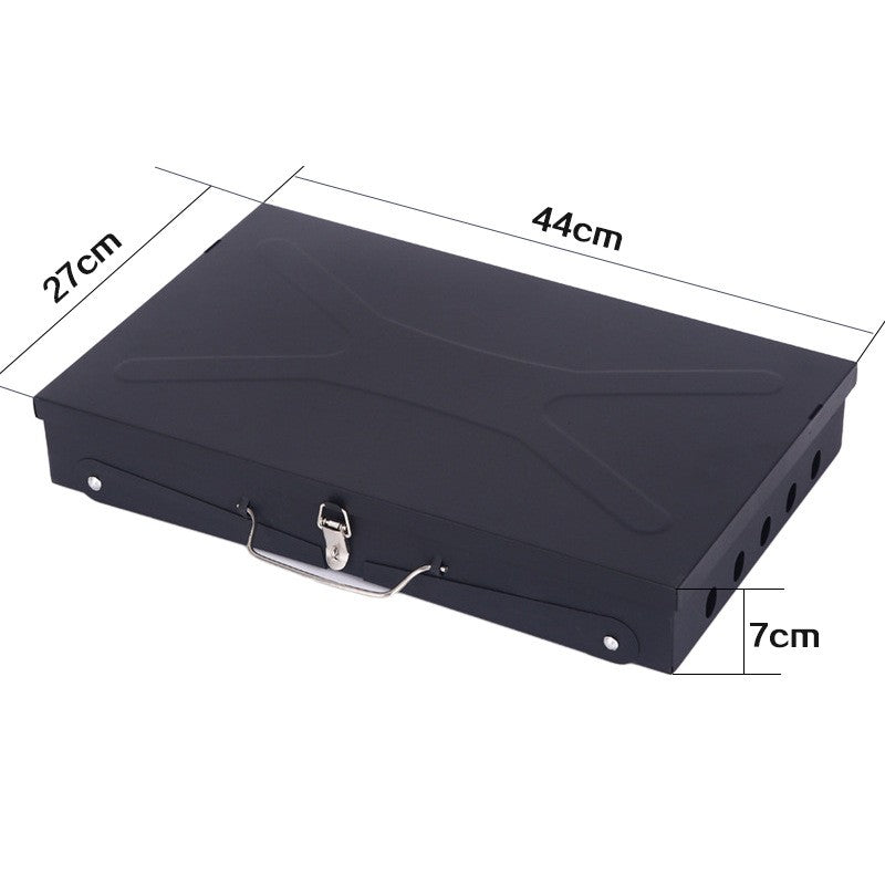 Gratar Portabil, Flippy, Pliabil, Tip Servieta, cu Accesorii pentru Gatit Incluse, Confectionat din Metal, 46x43x26 cm,