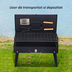 Gratar Portabil, Flippy, Pliabil, Tip Servieta, cu Accesorii pentru Gatit Incluse, Confectionat din Metal, 46x43x26 cm,