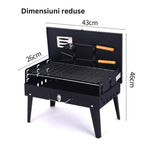 Gratar Portabil, Flippy, Pliabil, Tip Servieta, cu Accesorii pentru Gatit Incluse, Confectionat din Metal, 46x43x26 cm,