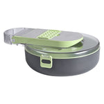 Feliator Multifunctional, Flippy, Razatoare, 8 in 1, pentru Fructe si Legume, 12 Piese, Lame de Inox, Recipient
