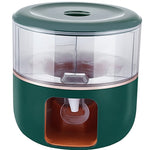 Dozator de apa Flippy, 3 compartimente rotative, capacitate mare de 6l, verde