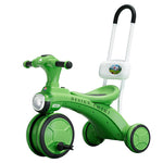 Tricicleta pentru copii Flippy, pedalare, impingere, lumini si sunete, pedale antiderapante, material dur, cos