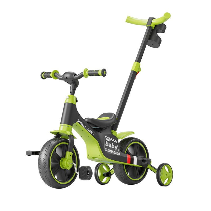 Bicicleta Multifunctionala pentru Copii, Flippy, 3 in 1 Bicicleta Troller Tricicleta, 2-6 ani, cu Roti Auxiliare,