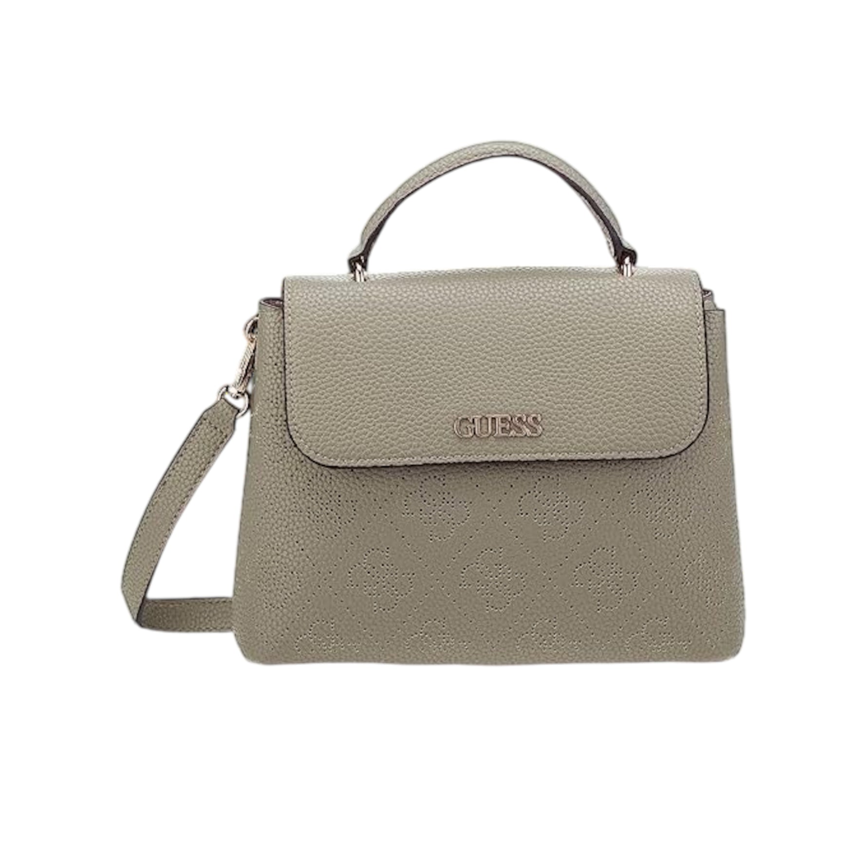 Guess, Amara, Piele sintetică, Logo 4G, Geantă textilă crossbody, Salvie, SG849318, 34 x 29 x 11 cm, Pentru femei - Olmarkt