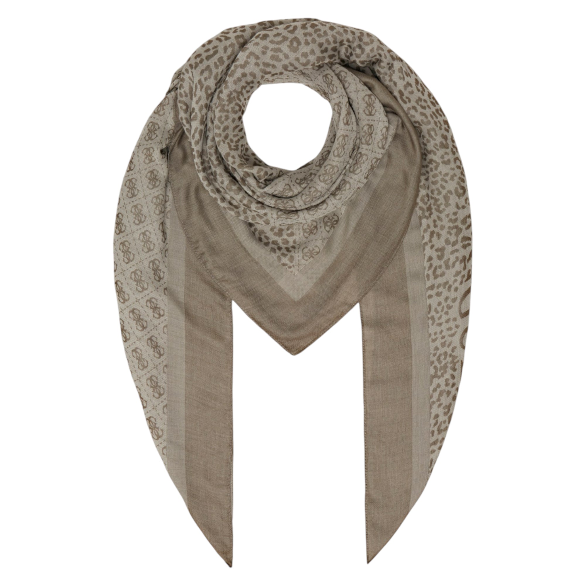 Guess, Animalier, Eșarfă textilă, Logo 4G, AW8853 POL03, 135 x 135 cm, Pentru femei - Olmarkt