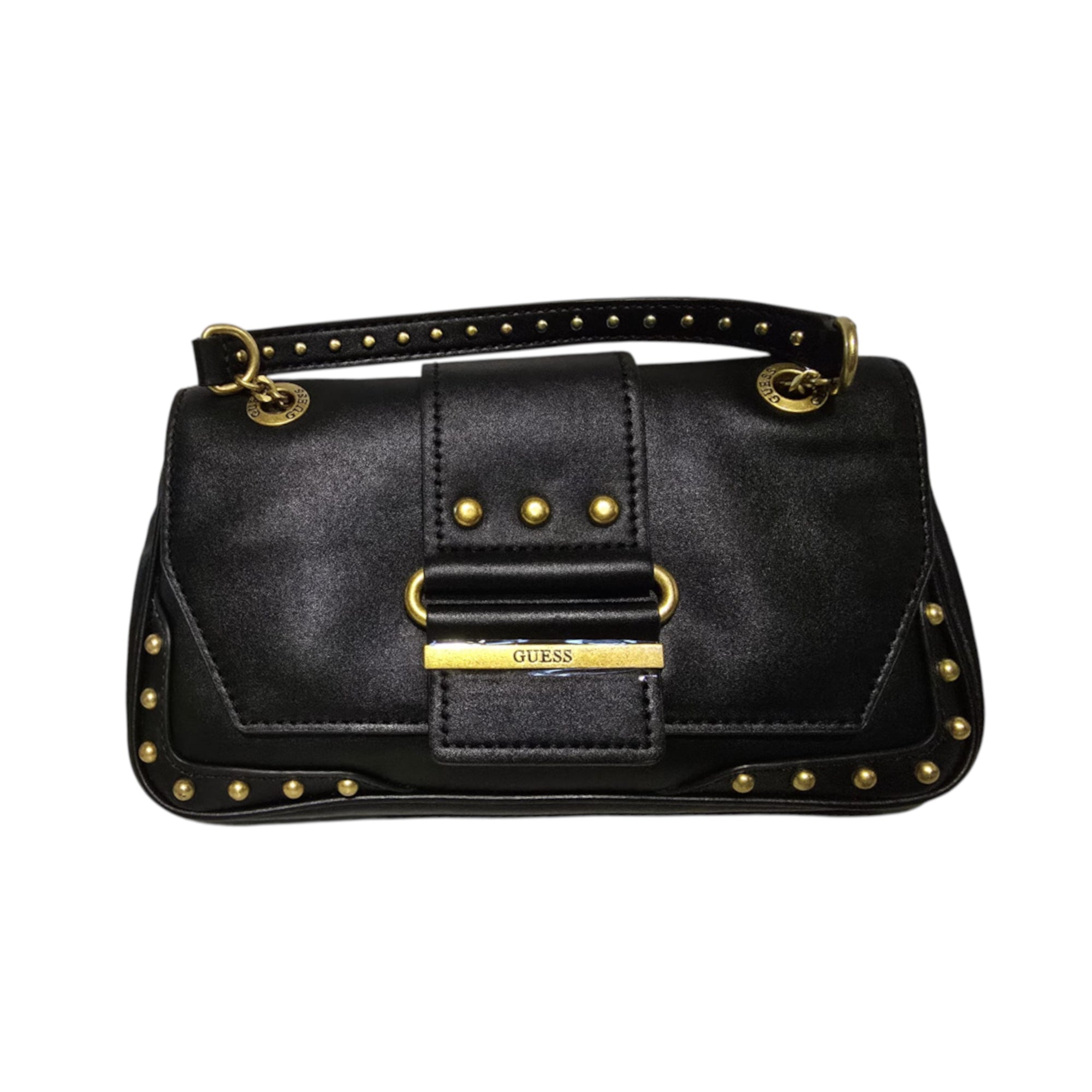 Guess, Belle, Piele sintetică, Curea, Clema magnetică, Geantă textilă crossbody, Negru, VG774421, 29 x 15 x 4 cm, Pentru femei - Olmarkt