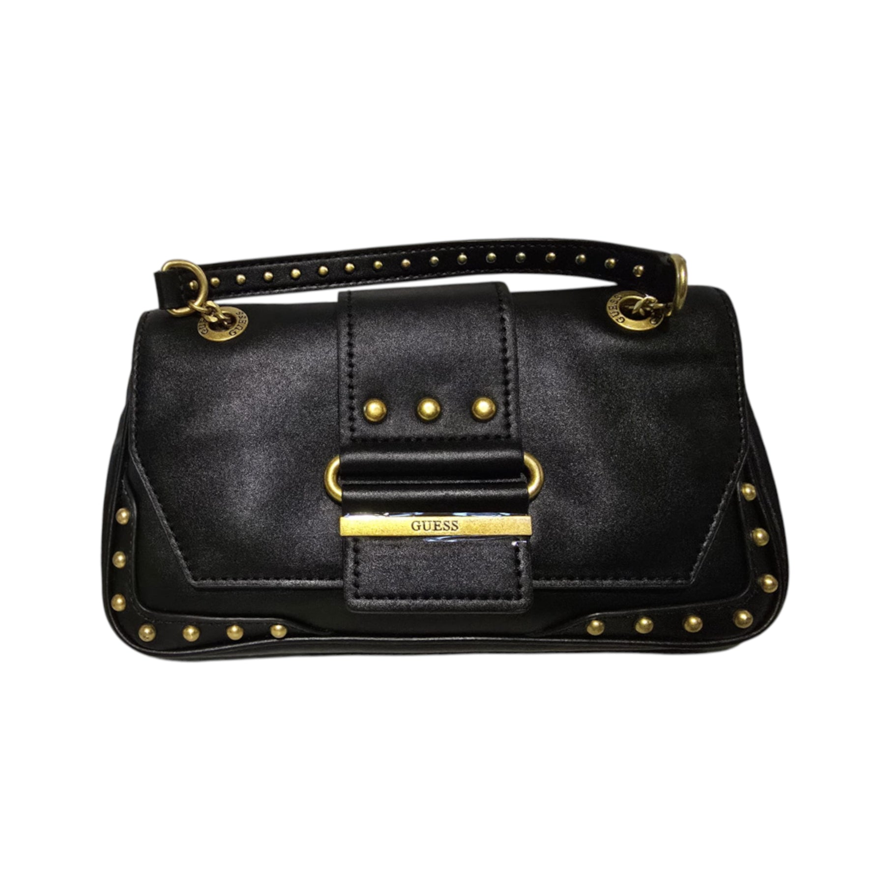 Guess, Belle, Piele sintetică, Curea, Clema magnetică, Geantă textilă crossbody, Negru, VG774421, 29 x 15 x 4 cm, Pentru femei - Olmarkt