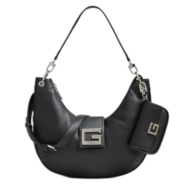 Guess, Brightside, Poliuretan, Geantă textilă, Mini, Negru, Pentru femei - Olmarkt
