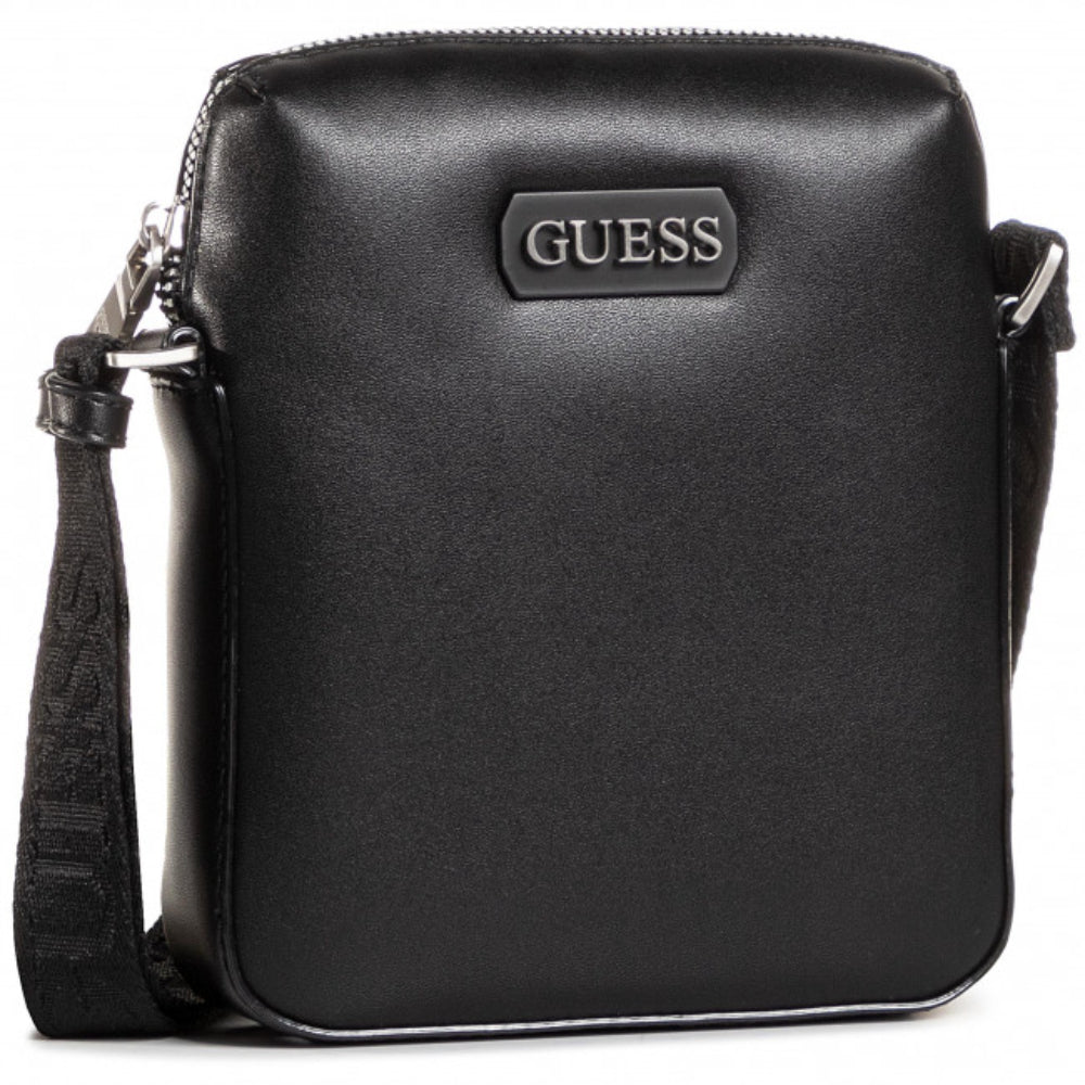 Guess, Dan, Suport de documente, Geantă de piele crossbody, Negru, Mini, Pentru bărbați - Olmarkt