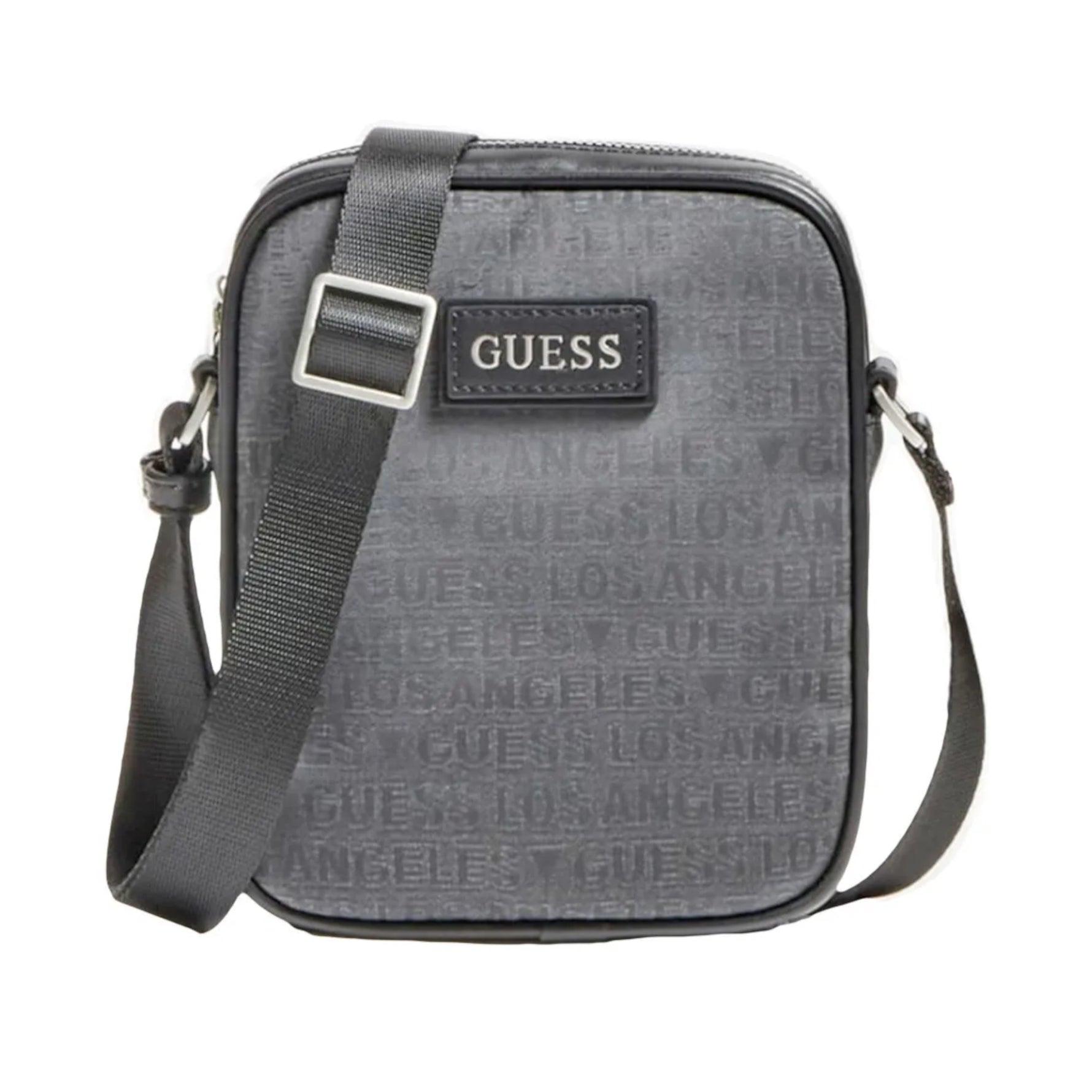 Guess, Dan, Suport de documente, Geantă textilă crossbody, Negru, HMDLJCP0317, Pentru bărbați - Olmarkt